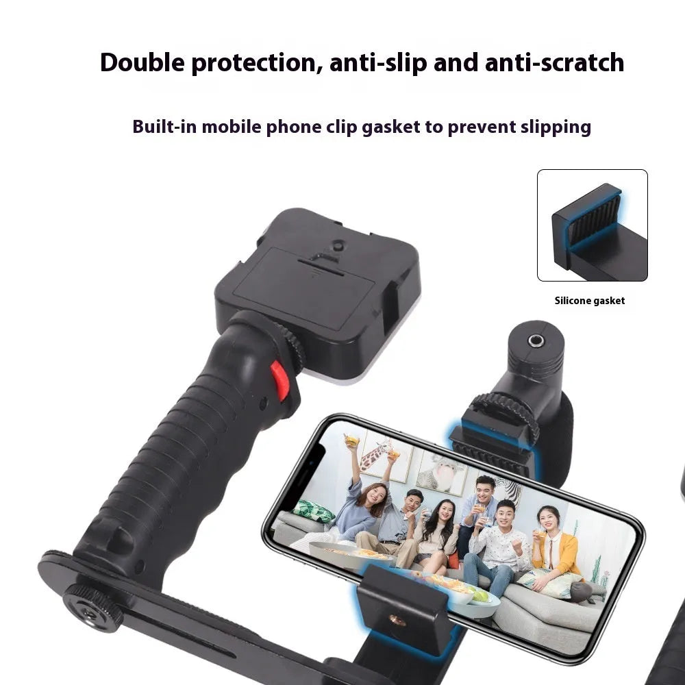 Handheld stabiliser revolving cloud platform bracket with mobile phone rabbit cage frame in ABS, 165g