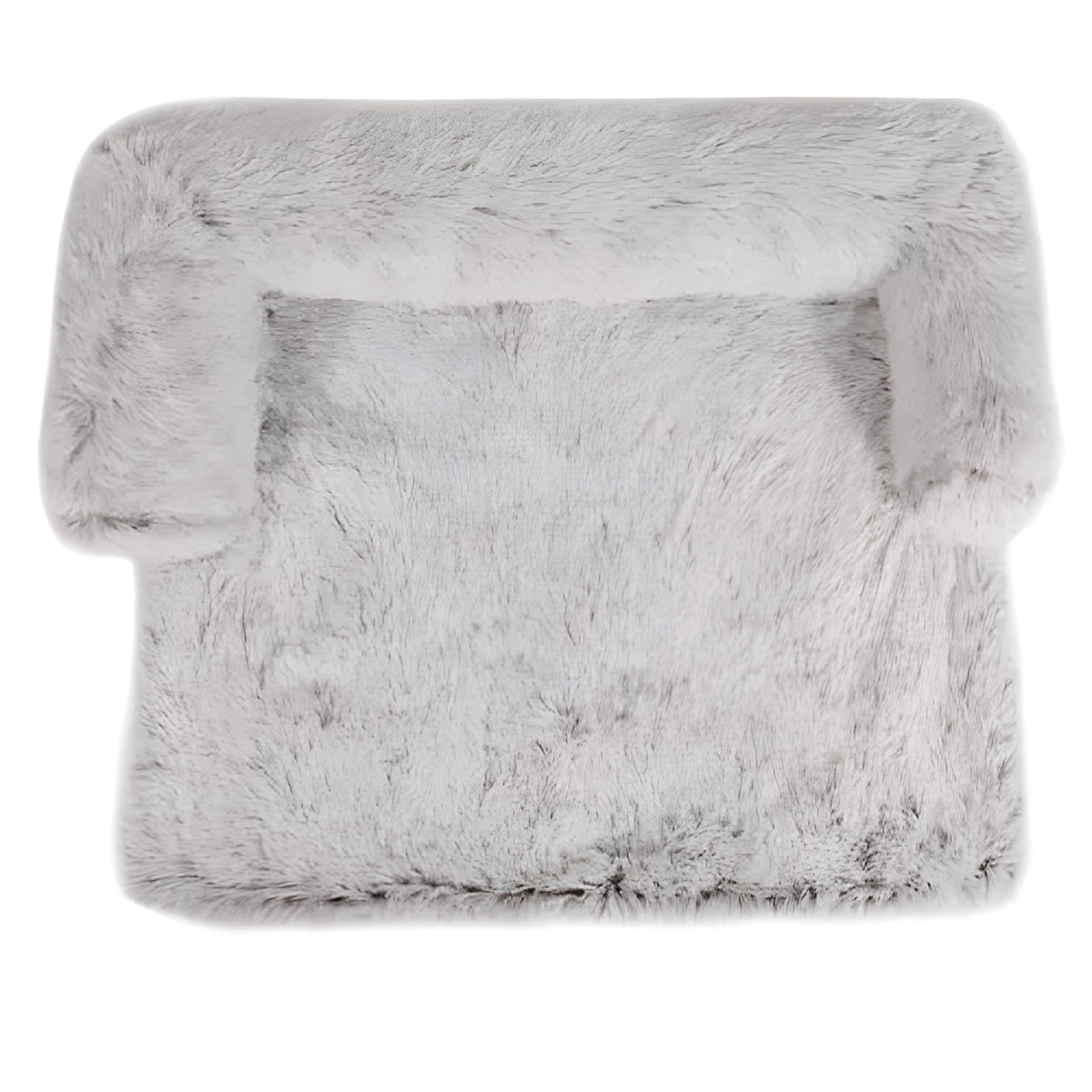 Grey orthopaedic memory foam dog bed with removable cover and non-slip bottom, available in S, M, L sizes