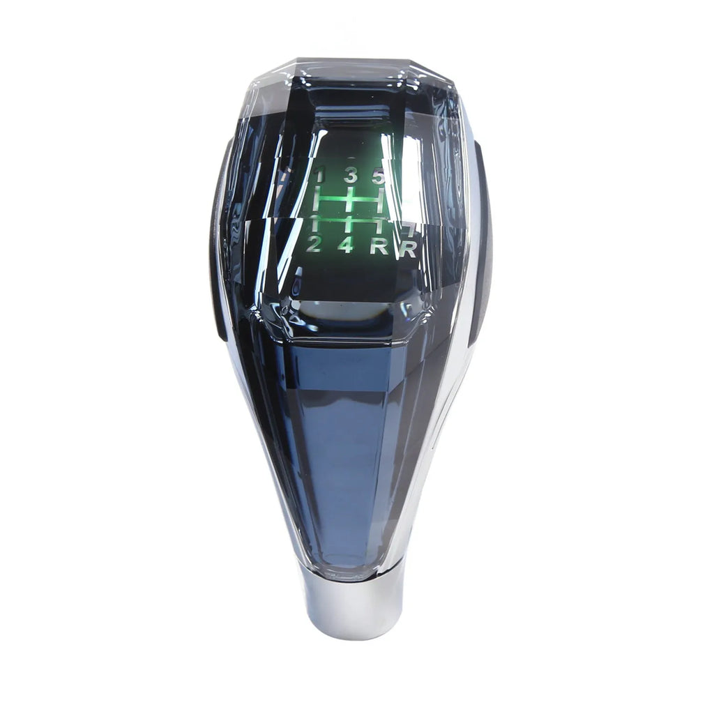 Crystal touch-sensitive light emitting gear head with metal matte finish and colourful LED