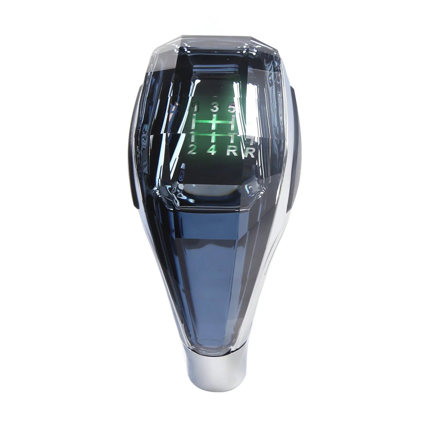 Crystal touch-sensitive light emitting gear head with metal matte finish and colourful LED