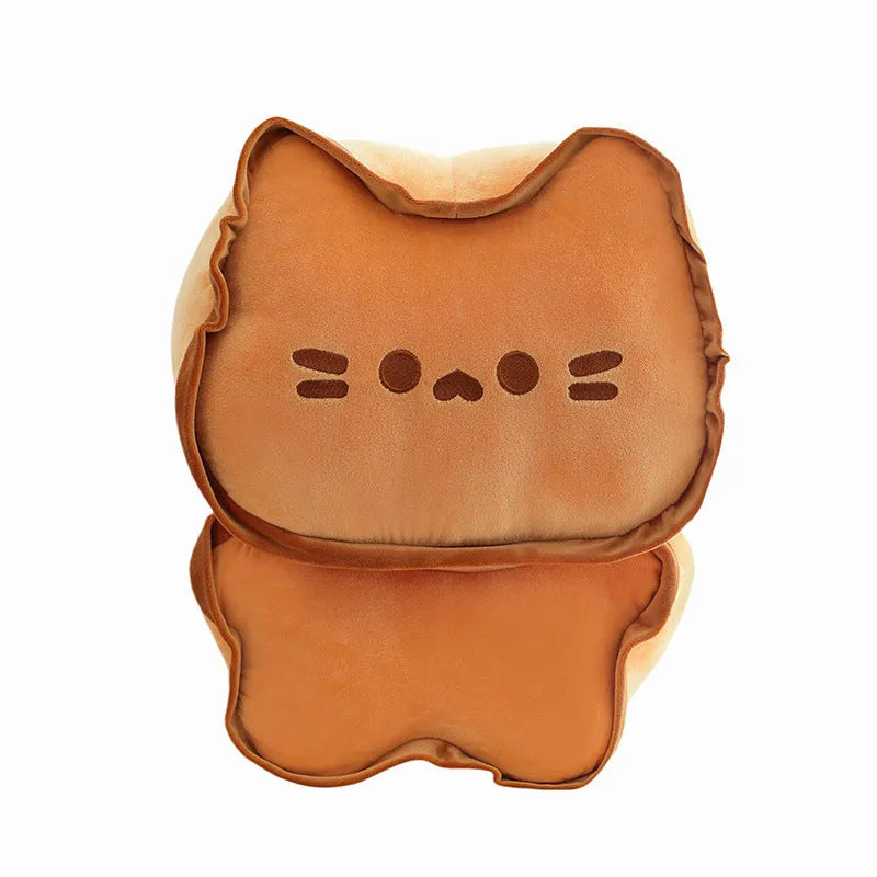 Butter biscuit cat doll plush toy in biscuit colour, available in 30cm, 40cm, and 60cm heights