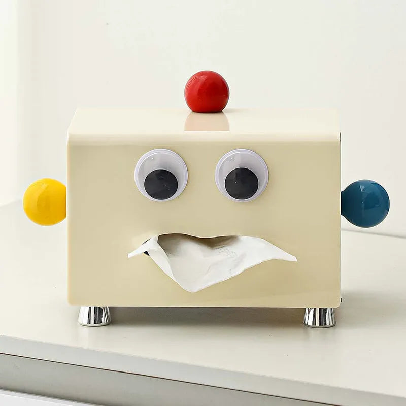 Acrylic tissue box cover in light luxury style for living room tea table decoration