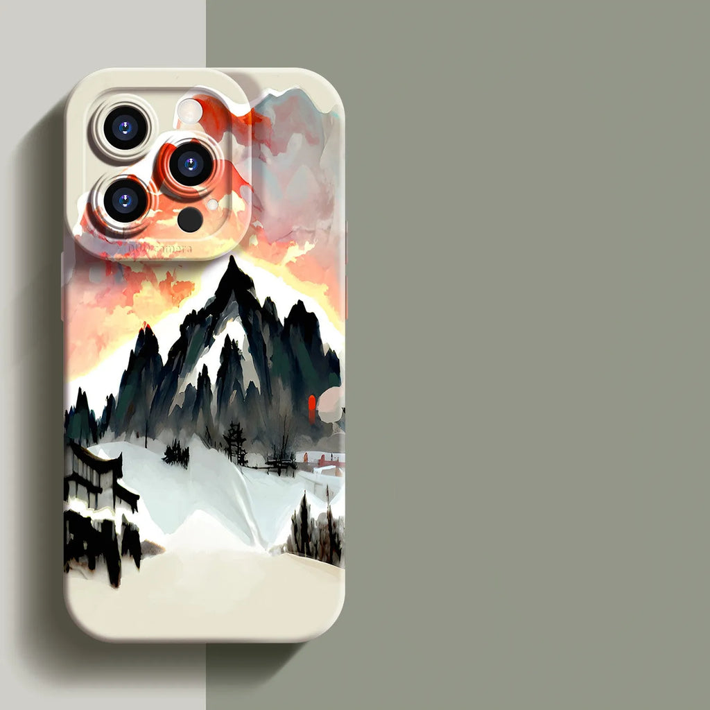 Creative silicone all-inclusive anti-drop phone case for iPhone in liquid silicone with anti-fingerprint coating