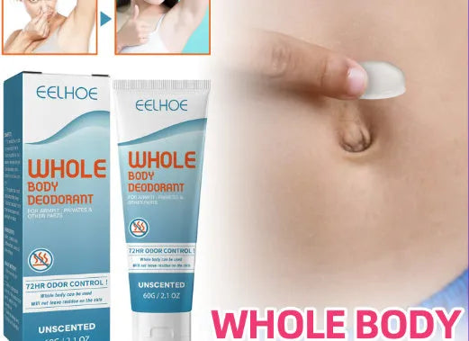 EELHOE body deodorant cream pot, 60g, for armpit and fox odour with natural extracts.