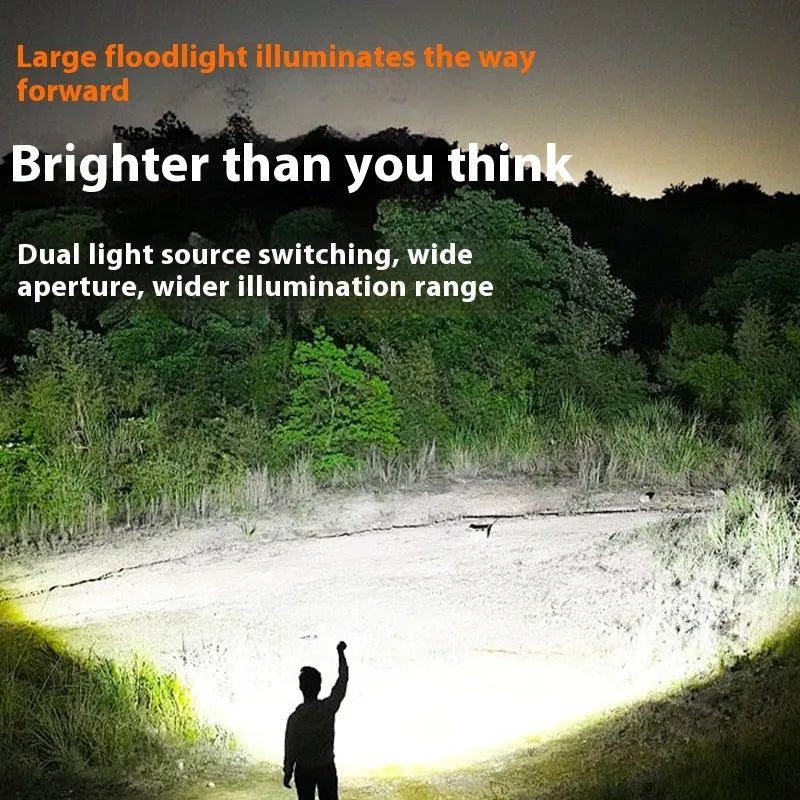 L2*2 bicycle headlight with aluminium alloy housing and USB Type-C charging port