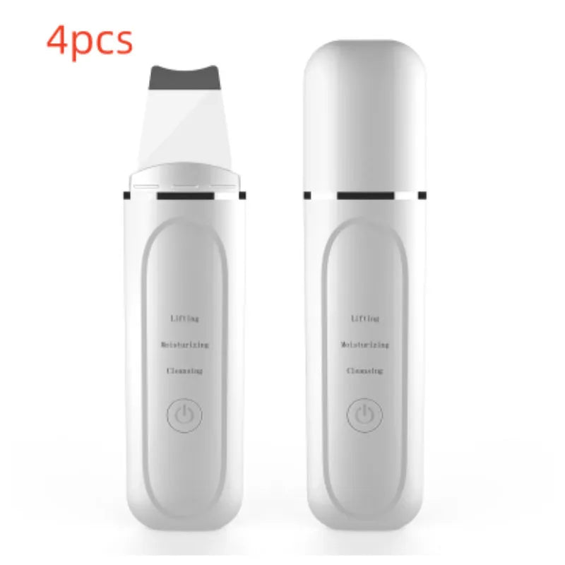 White ultrasonic peeling machine for facial cleansing and blackhead removal, available in single or multi-piece sets.