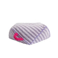 Striped pet bed with soft velvet fabric in orange, purple, or yellow colour with removable cover