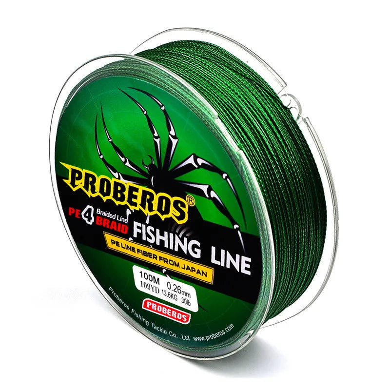4 braided 100 metre Vigorous Horsefish fishing line in PE material, available in multiple colours