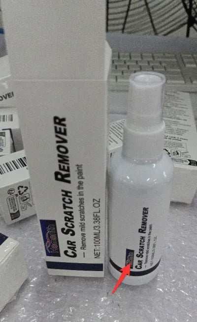 Car scratch repair spray bottle for paint surface restoration in 100ml, 50ml, and 30ml capacities