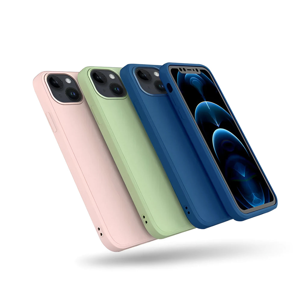 Rubik's Cube liquid silicone phone case in solid colour with texture pattern
