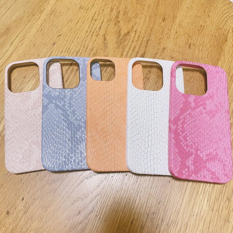 KIRIN leather grain anti-fall phone case for iPhone 14 Pro Max, rose red soft shell imitation leather