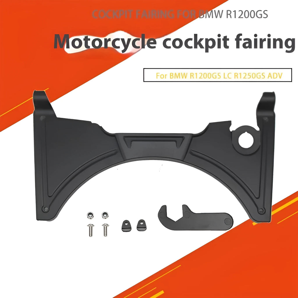 Black motorcycle cockpit fairing bodywork for BMW R1250GS modification