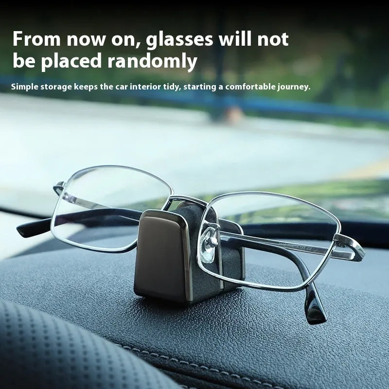 Zinc alloy leather car dashboard glasses clip in green, black, grey, or red colours