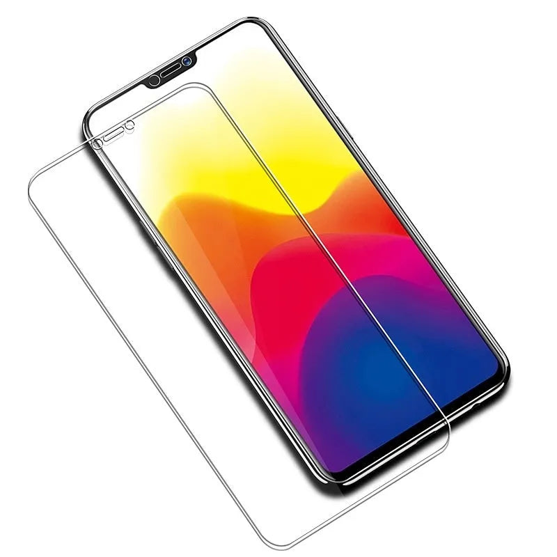 HD tempered glass screen protector for Samsung mobile phone showing full screen coverage.