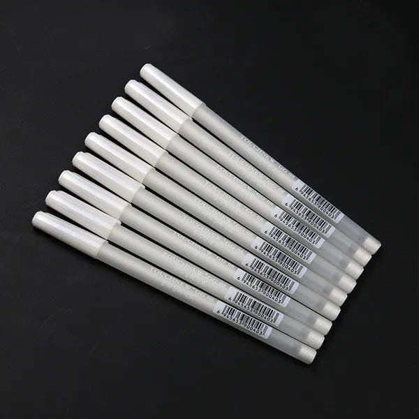 Touchnew black hand-painted highlight pen with 0.8mm tip in golden, silver and white ink colours