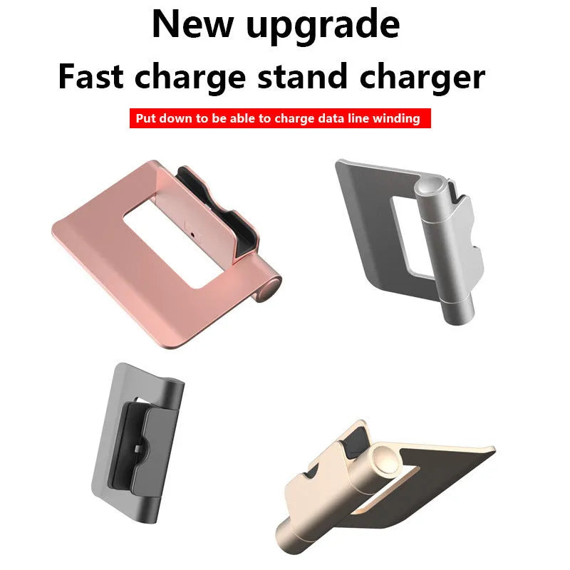 WQ26 USB charger stand desktop phone charging base in black, gold, rose gold or silver