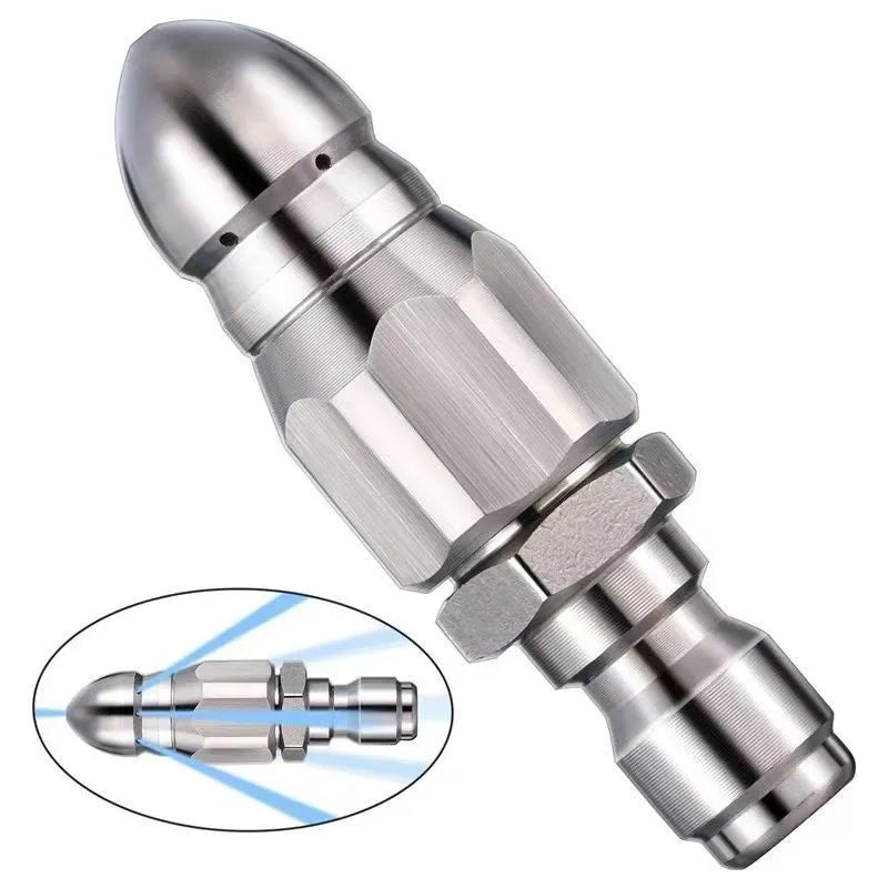 Stainless steel high pressure nozzle quick plug dredge head 60mm by 17mm for pipe cleaning
