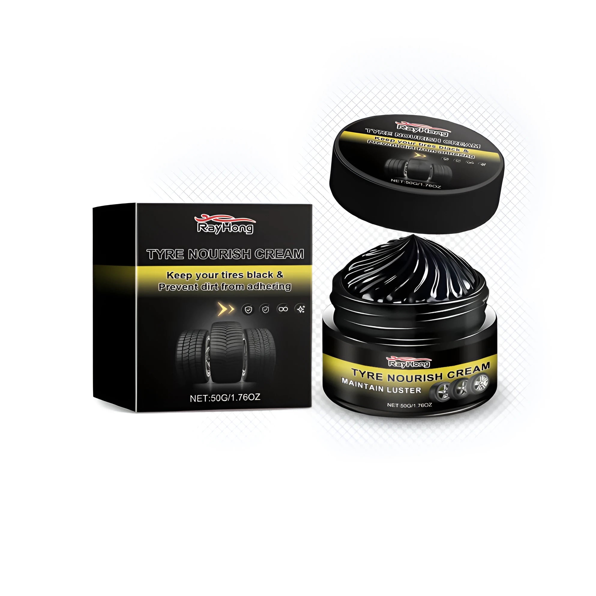 Black tire repair wax stick in box measuring 4.8x4cm for car puncture repair