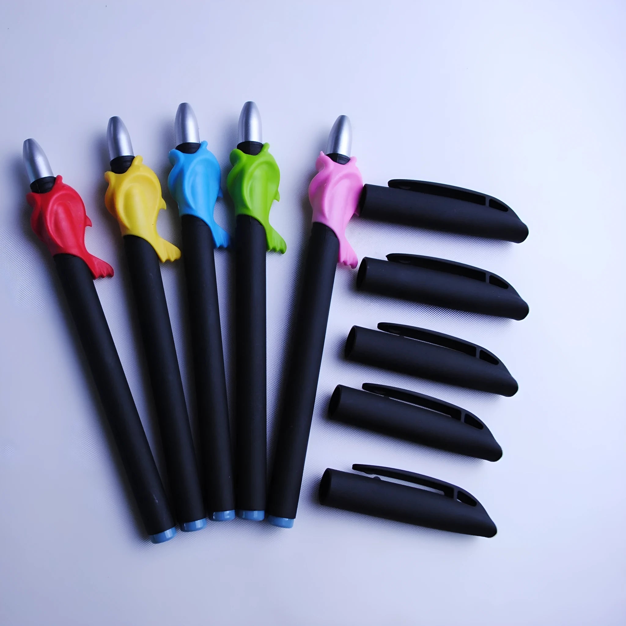 Portable automatic fading ink pen set with 0.5mm tip and blue refill cartridge