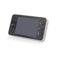 K6000 black driving recorder, 90x54x16mm, with 140° front lens and 720P recording, shown with mounting bracket.