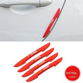 Car door bumper strip in transparent flag colour, PVC material, 15x1.5 cm, on a vehicle door edge