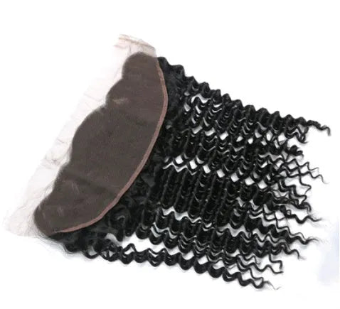 100% real hair front lace wig in black deep hair block style with 4x13 lace frontal