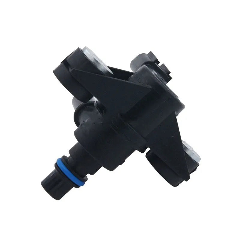 Black ABS plastic turbo solenoid valve for Ford vehicles, part number AU5A-9G866-AB.