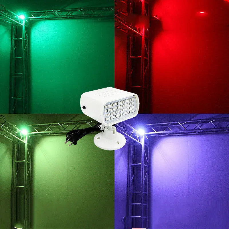 Sound Control 48 LED Stage Strobe Light unit showing compact rectangular design with multiple LED bulbs.