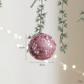 8cm pink foam ball Christmas ornament pendant with string for hanging on tree