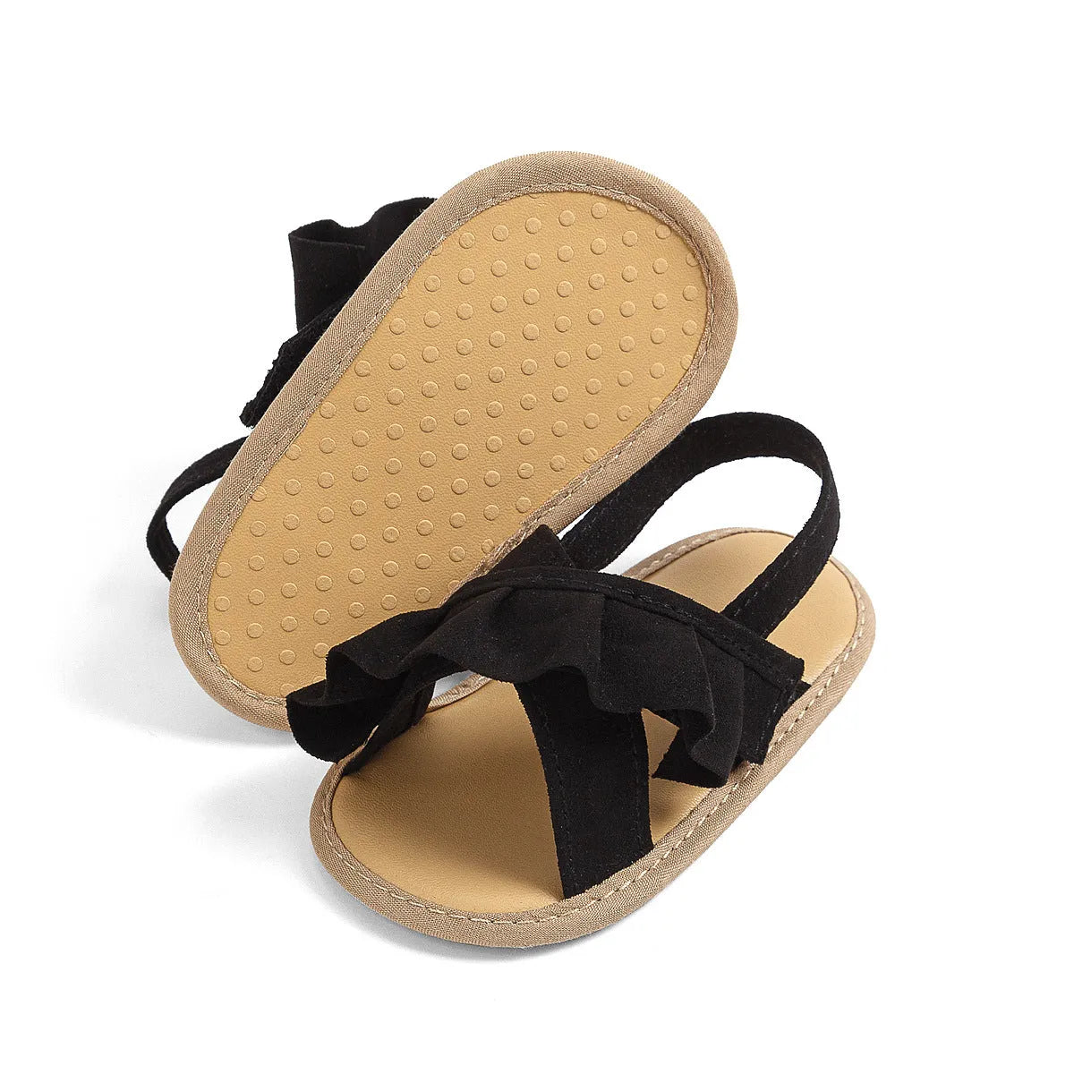 Baby girl toddler shoes soft bottom lace Velcro cotton cloth princess style white pink black yellow