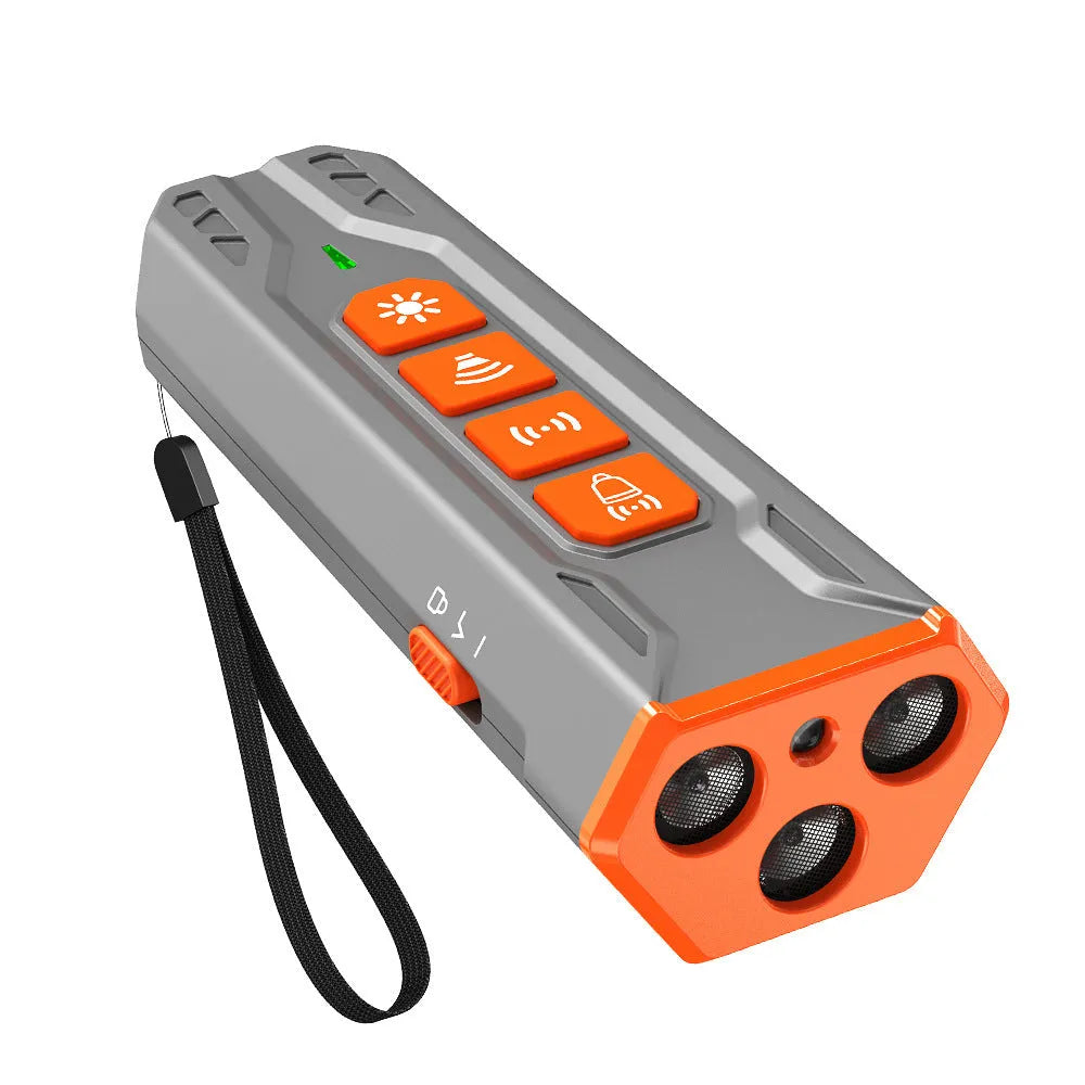 Creative Home Lighting three head ultrasonic dog trainer remote control in grey orange colour