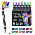 Double-headed acrylic marker pens with washable quick-drying opaque colours for art projects