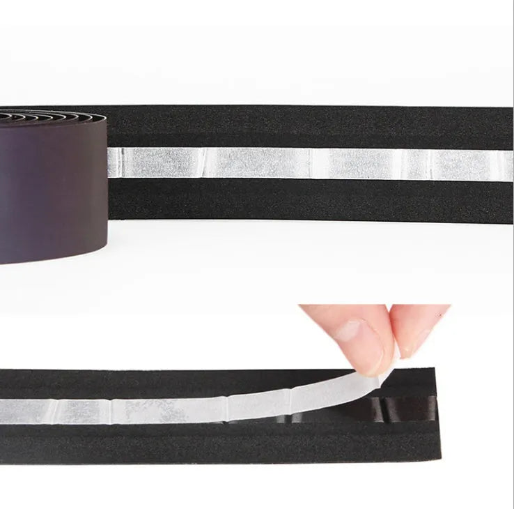 CX-85 reflective rainbow handlebar tape 2150mm x 30mm in Original Black finish on bicycle handlebars