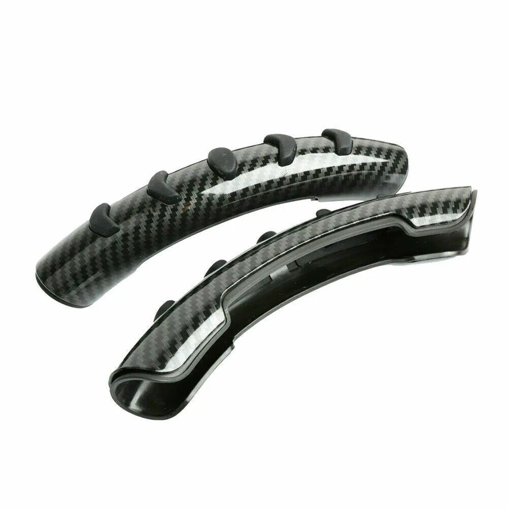 Carbon fibre black anti-slip steering wheel sleeve for 38cm diameter wheels.