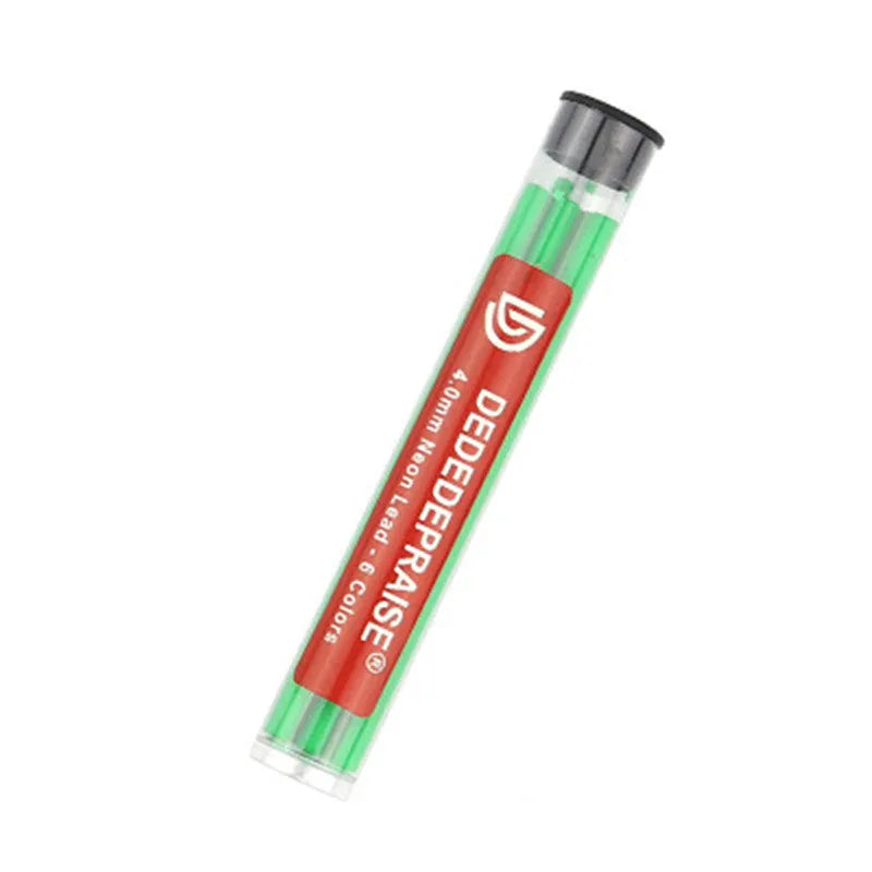 4.0mm drawing mechanical pencil colour lead set in plastic barrel pack with 6 tubes, mixed colours visible