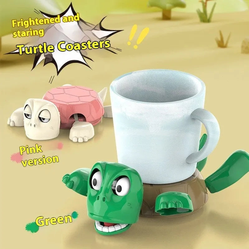 Turtle design ABS coaster for heat insulation in light green colour