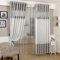Blackout curtain panel showing light-blocking fabric, available in multiple widths with hook or rings for hanging.