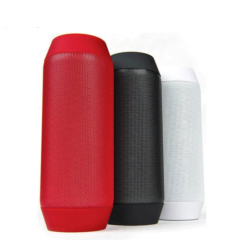 Compact black or white Bluetooth speaker with a ring of colourful LED lights around its middle.