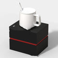 Ceramic wireless charging mug 200ml with handle on a wireless charger, models M8 and R9 available
