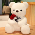 Soft plush teddy bear doll pillow in beige, brown, or grey with vivid cartoon design