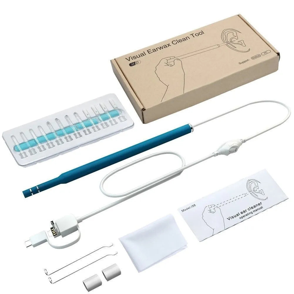 5.5mm three-in-one ear spoon visual ear endoscope with 1m cable and LED light