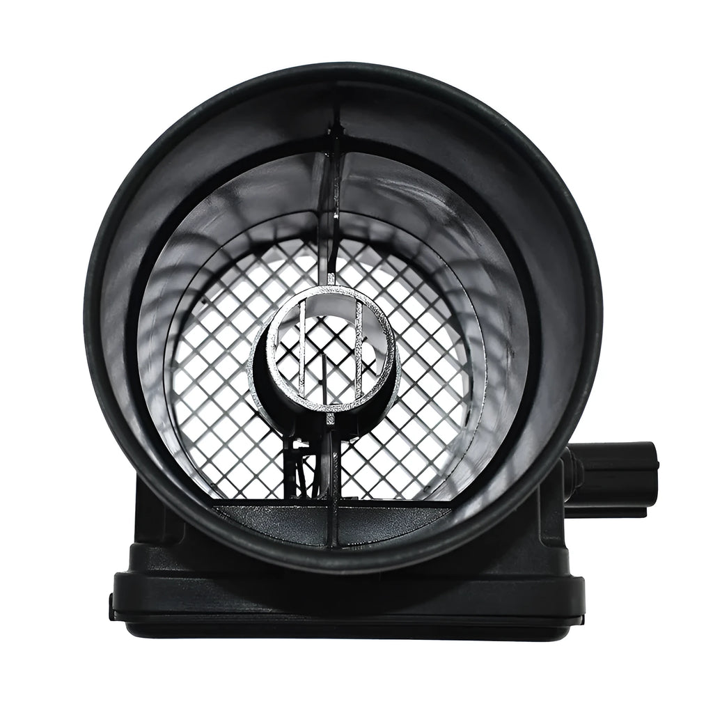 Black plastic automotive air flow meter with standard specification for car engine systems