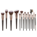 15-piece man-made fibre makeup brush set including eye shadow brush in black colour option