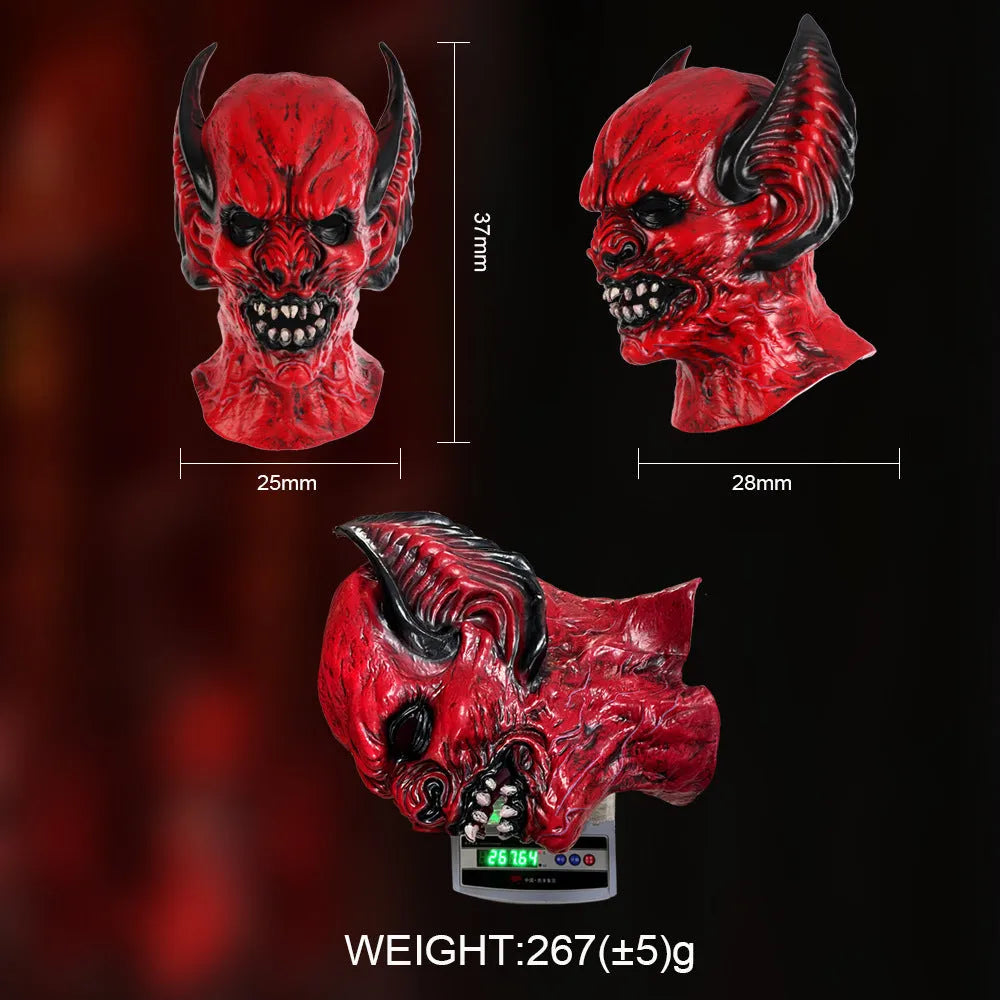 Red bat head cover Halloween mask made from RP foam for adult horror costume dress up