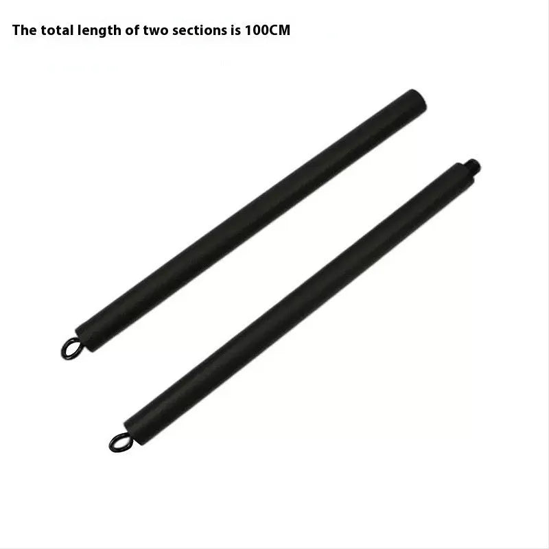 Two-segments push-and-pull fitness stick with rope for yoga and Pilates home workouts