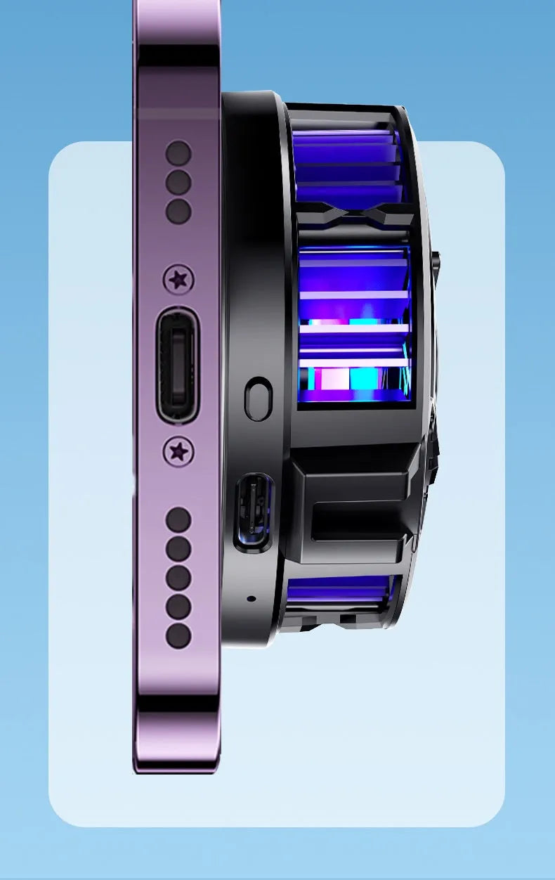 Mobile phone semiconductor magnetic radiator 65x65x23mm metal ABS black or transparent with digital display option