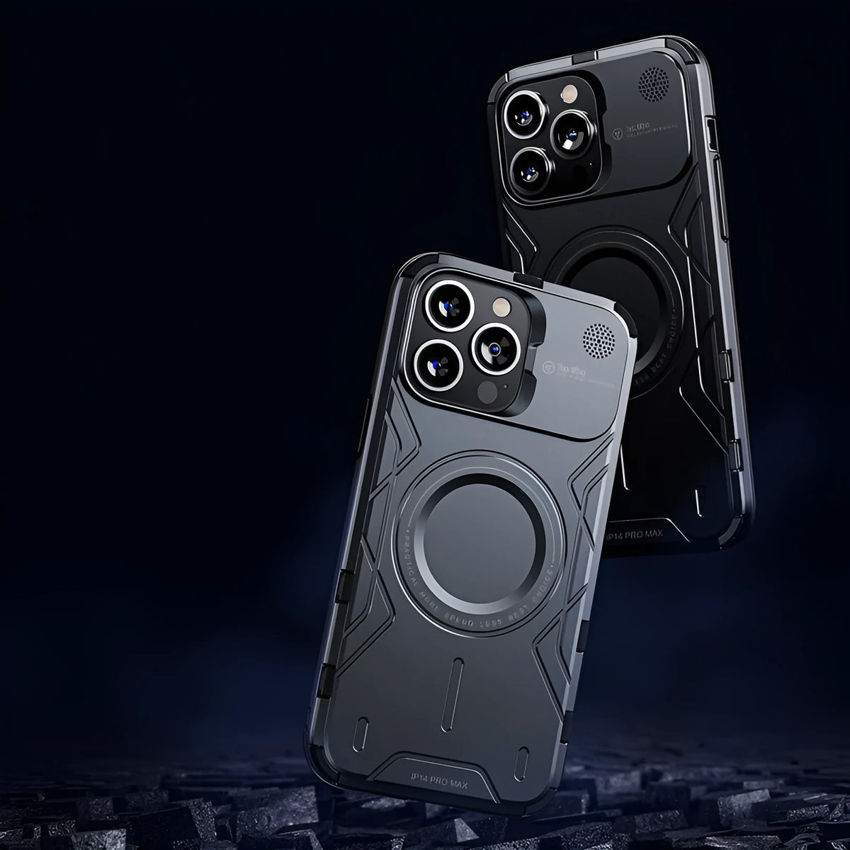 Magnetic aluminium alloy iPhone case in Star Grey with matte finish for iPhone 14 and 15 series