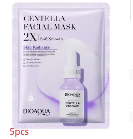 Single 30g collagen and hyaluronic acid facial sheet mask on packaging, with Centella, Vitamin C, Collagen variant options.