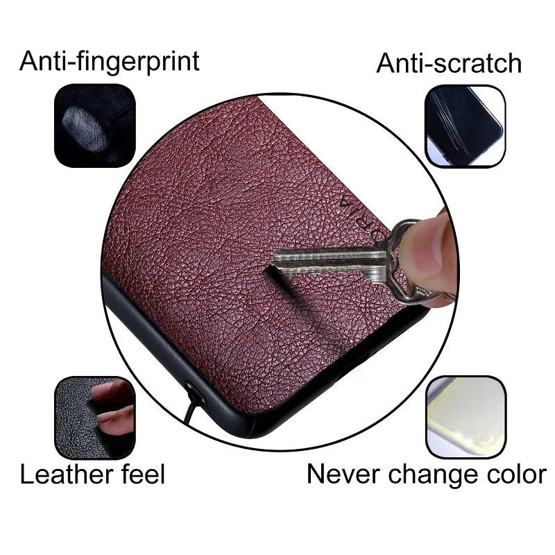 Google Pixel 6A phone case with lychee skin texture in pure colour options
