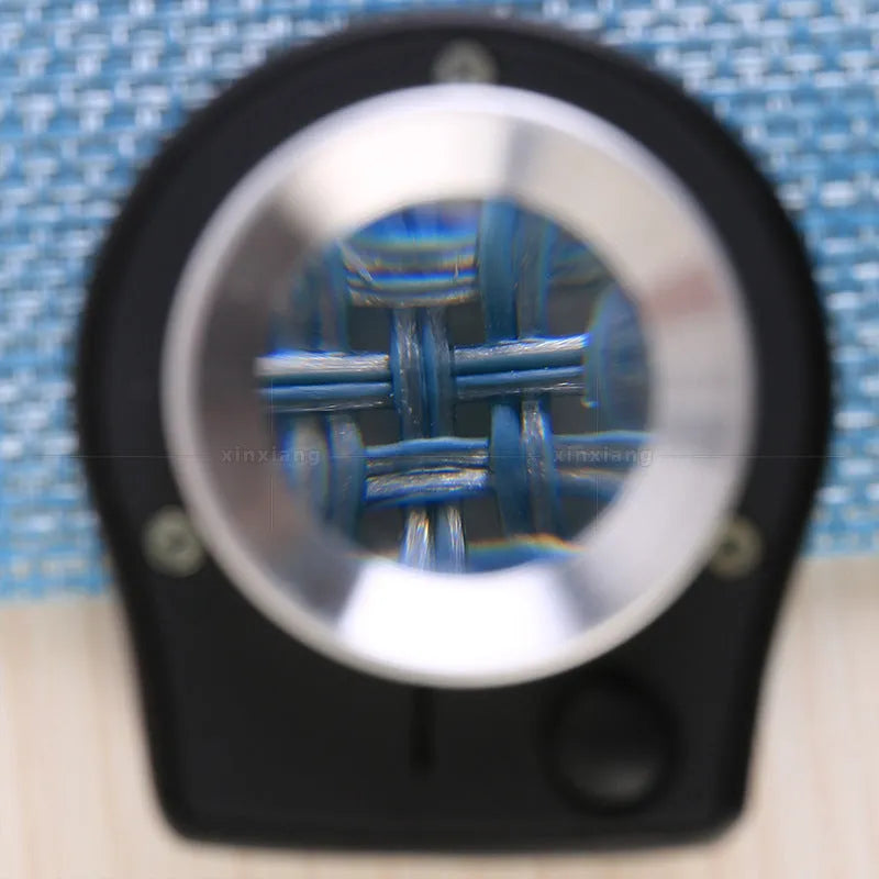 30x full metal magnifier with 6 LED light, graduated scale, 26 mm lens, black or white